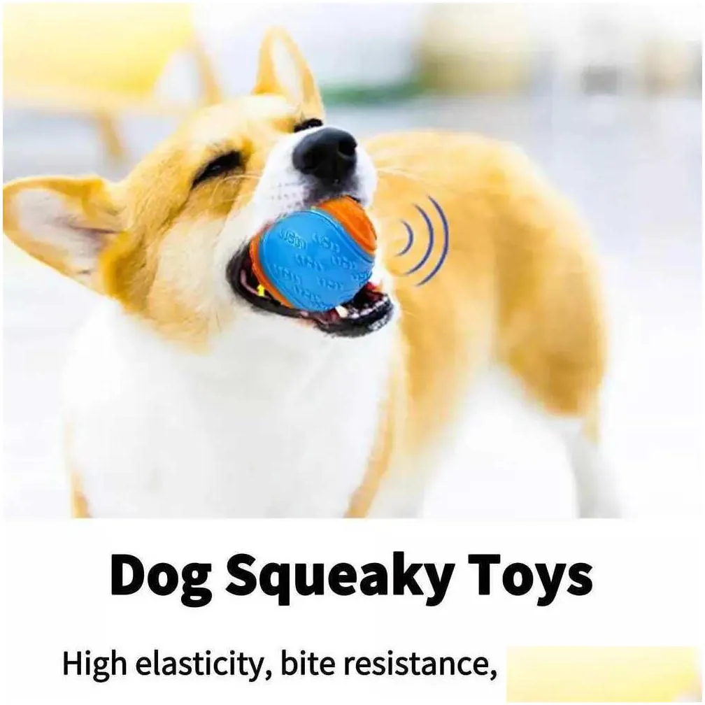 dog toys chews glowing balls football shape led light squeaky bouncy ball pet dog flashing toy funny kids toy interactive dogs cats chew