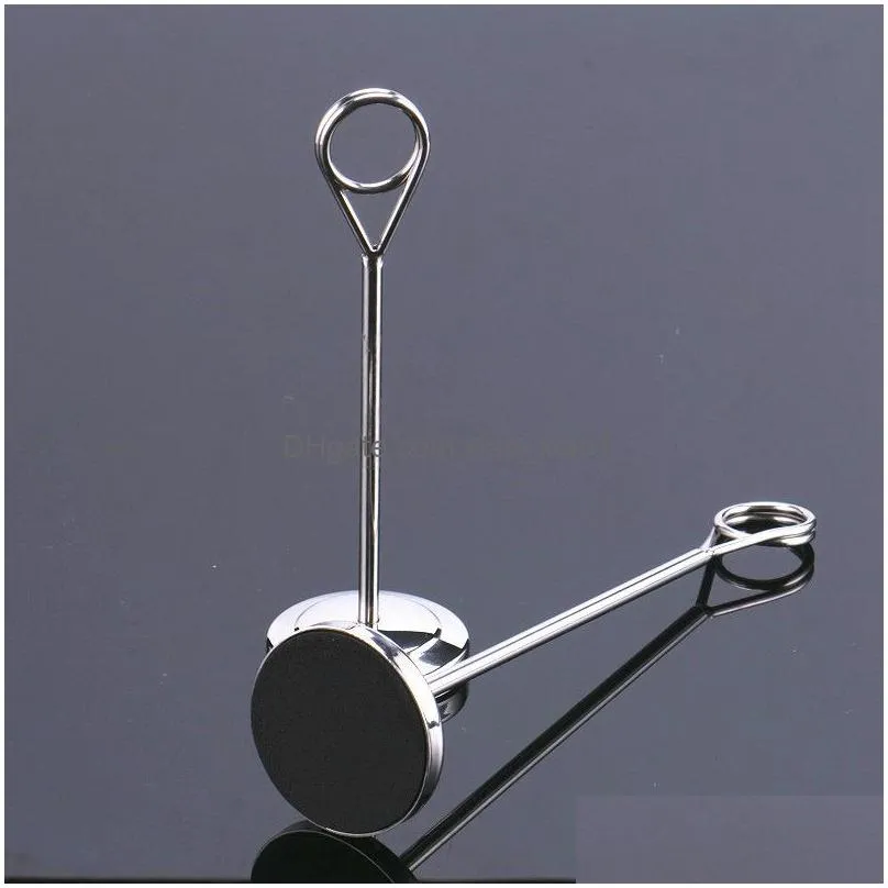 metal place card holders circle steel table number plate menu stand for wedding home decoration