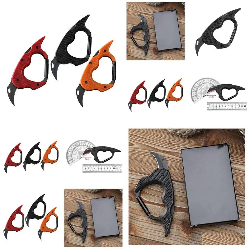 multifunctional mountaineering buckle camping tool knife outdoor d edc type quick hook folding claw 1kho