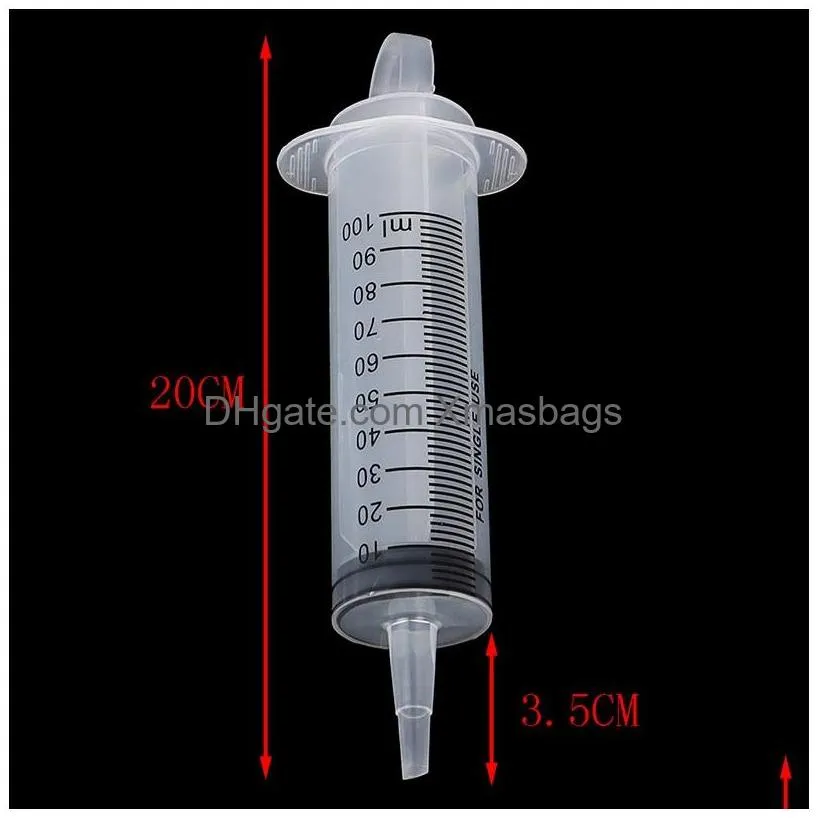 hand tools 1pcs 100ml large capacity syringe reusable pump measuring with 1m tube feeding ink inventory wholesale