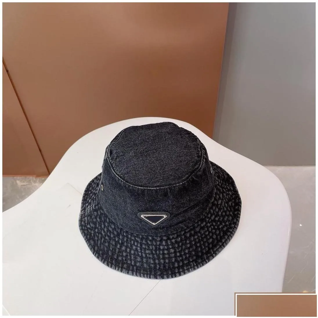 wide brim hats women luxury designer p woman washed and aged  bucket hat 22ss autumn casquette man drop delivery fashion accesso