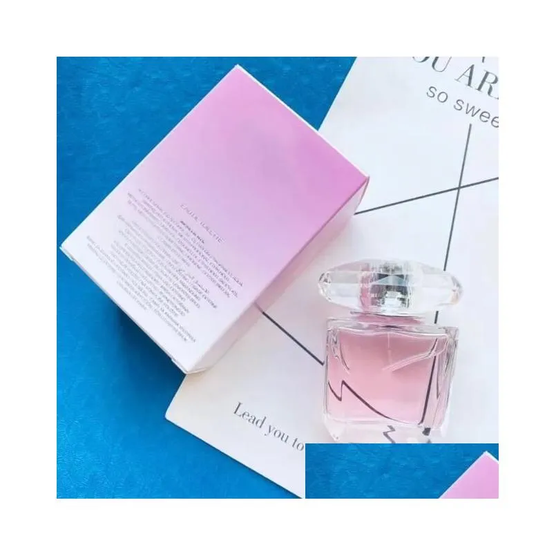 woman perfume fragrance 90ml eau de toilette long lasting and good smell edt lady girl pink/yellow/red diamond parfum cologne spray fast