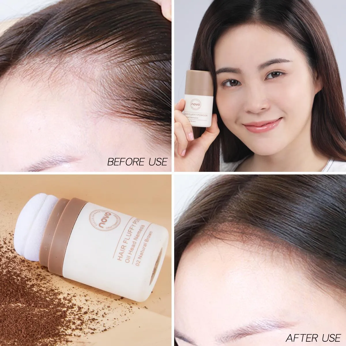 novo hairline pompa powder oil control refreshing and delicate natural lazy bangs oil removal shampooer fluffy powder