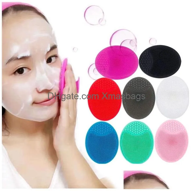 soft silicone face cleansing brush beauty facial washing pad exfoliating blackhead deep cleaning massage brushes face care tool inventory