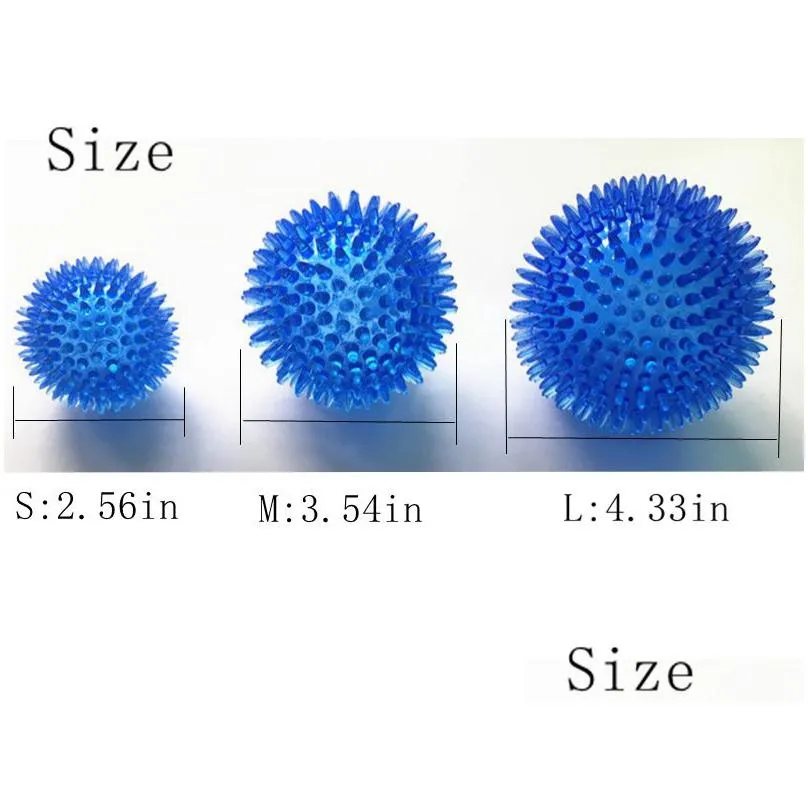 dog spiky ball toys dog squeaky chew balls with ultra bouncy durable tpr rubber dog toys ball for puppy teething toys and pet cleans