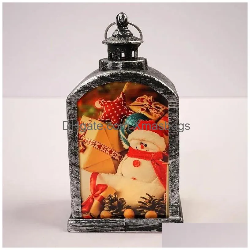 sublimation blanks led christmas lanterns christmas luminous pendant for christmas tree decorations