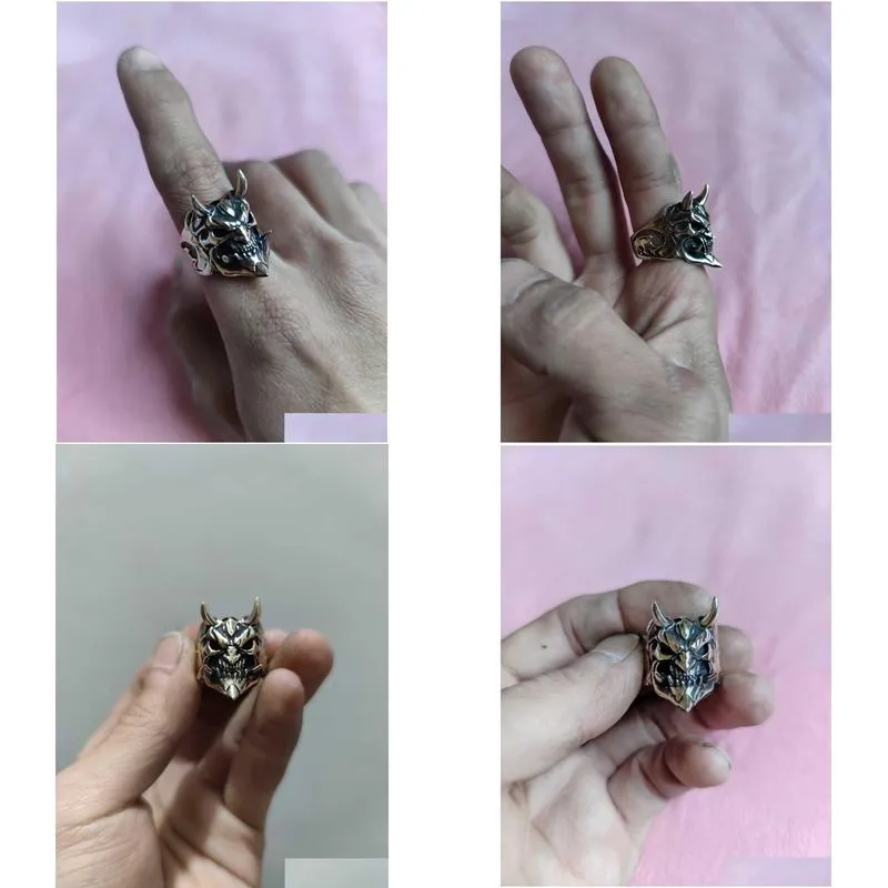 ring prajna mask ghost king skull trendy man personality selfdefense wolf middle index finger live opening hip hop zuxk727