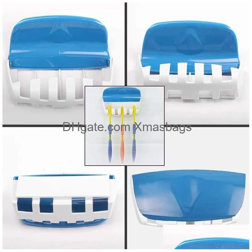 automatic squeeze toothpaste box wall mounted dustproof toothbrush holder storage rack bathroom accessories inventory wholesale