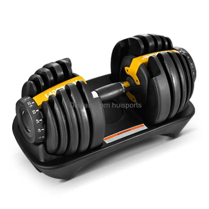 dhs ship adjustable dumbbell 5-52.5lbs fitness workouts dumbbells weight build tone your strength muscles outdoor sports equipment