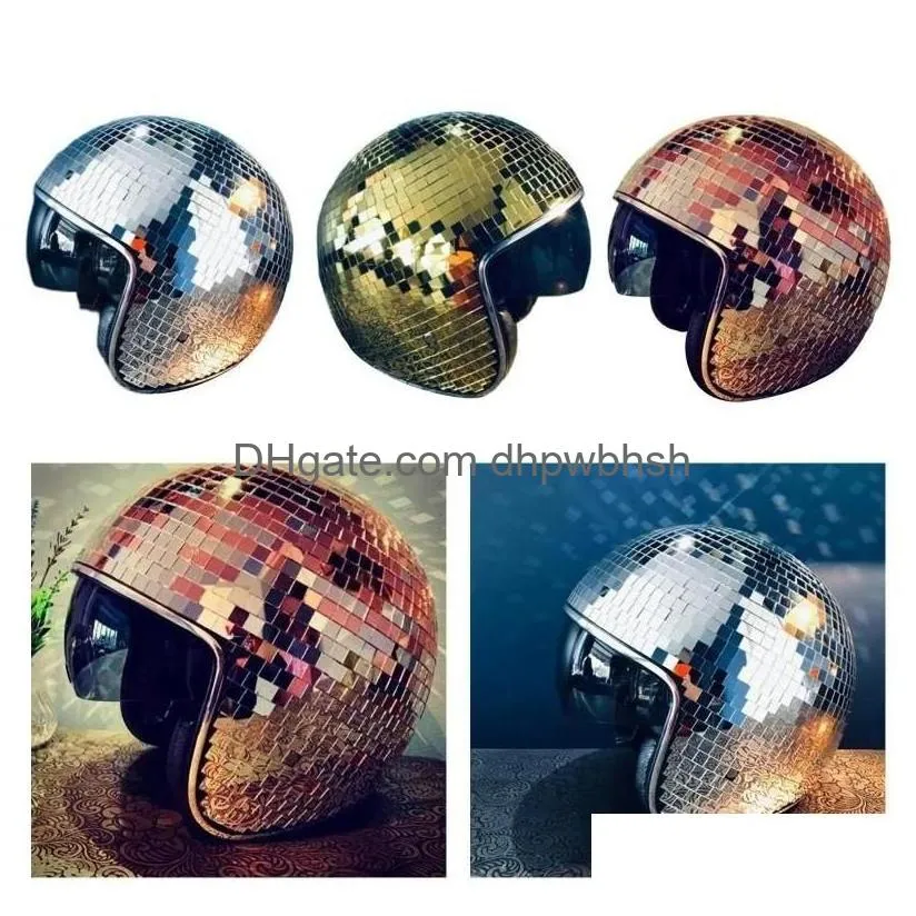 motorcycle helmets disco ball helmet unique cool stunning drop delivery automobiles motorcycles accessories dh3hs