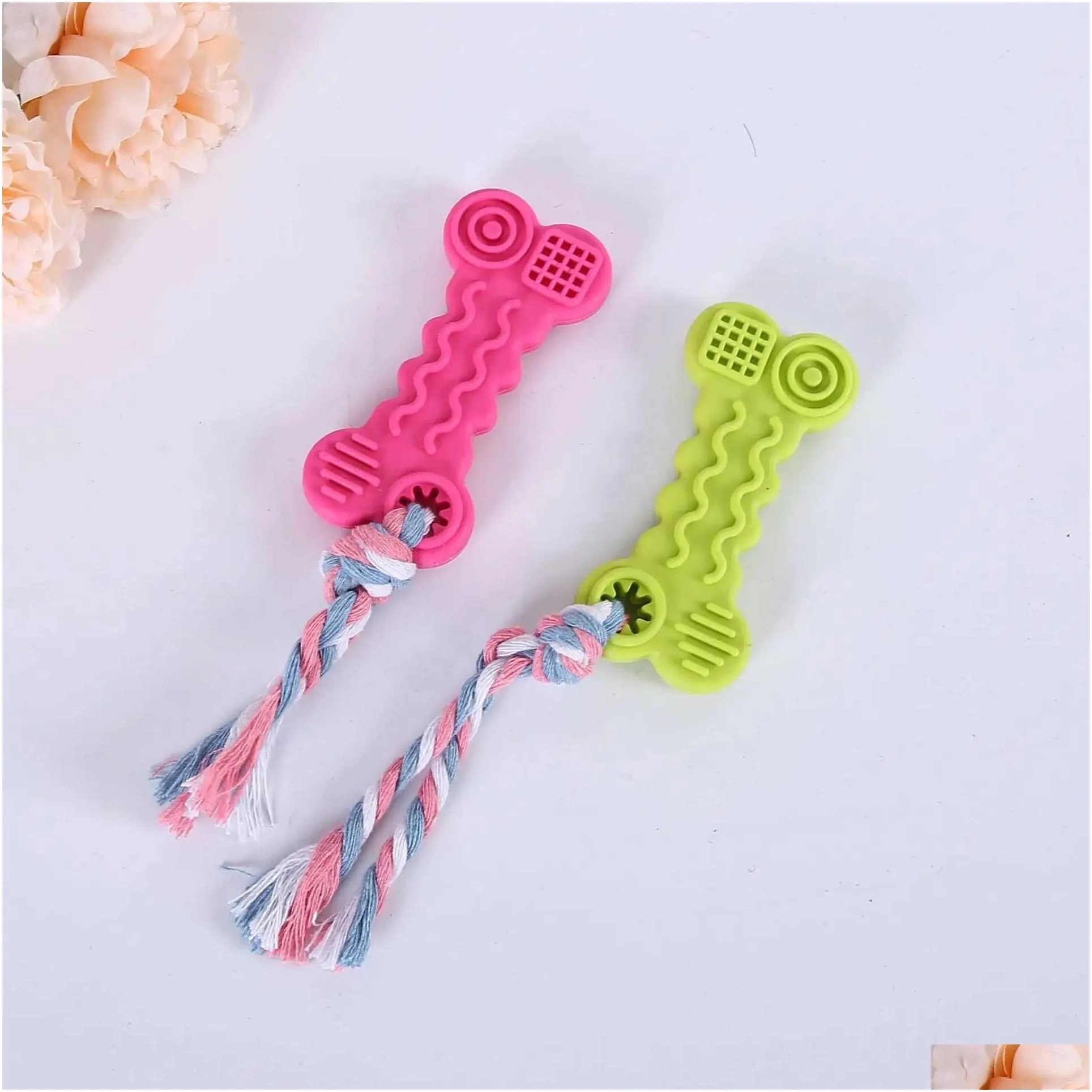dog toys chews 1pc tpr dog toys bite resistant chew toys puppy molar teeth cleaning stick interactive teddy toy ball dog training pet
