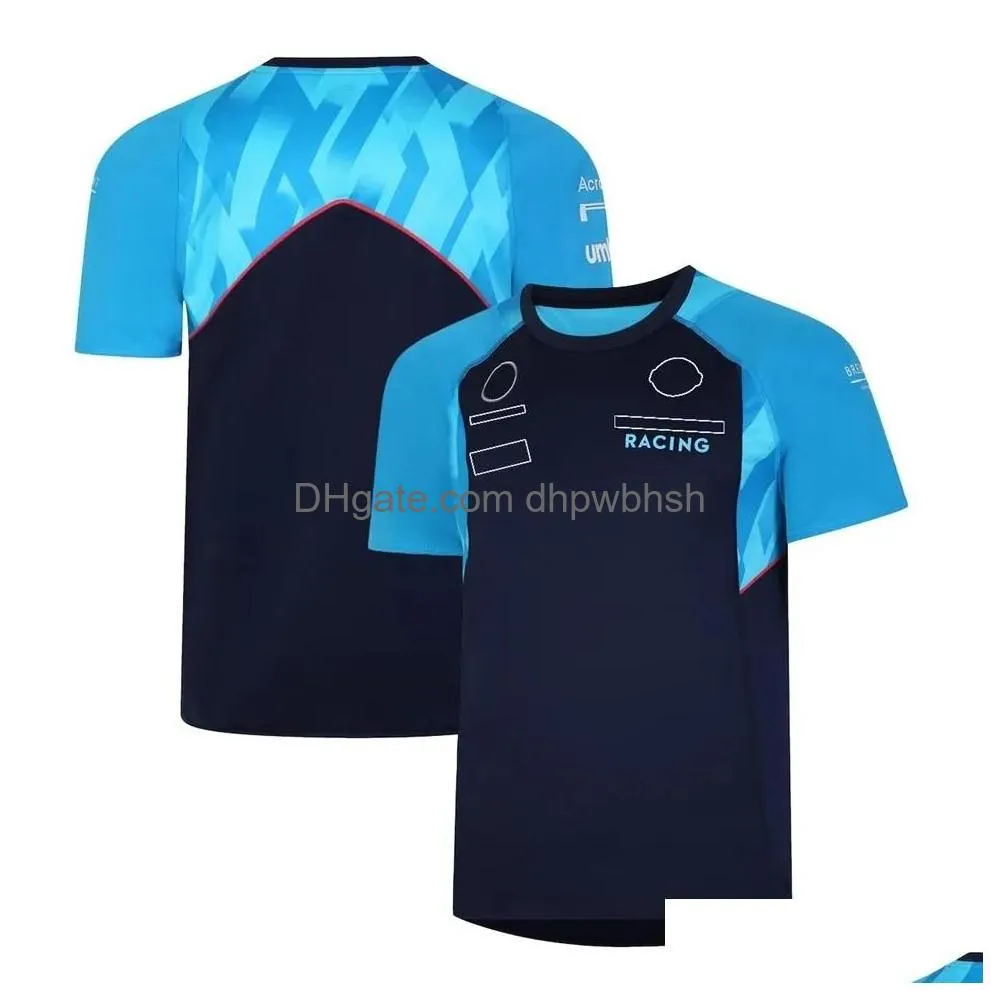motorcycle apparel f1 2023 team training jersey racing driver blue t-shirt forma 1 fan shirt summer extreme sports lover breathable t-