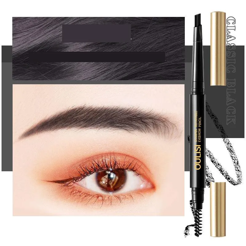 with replacement tip olis gold tube double head eyebrow pencil rotation is not easy to decolorize female beginners