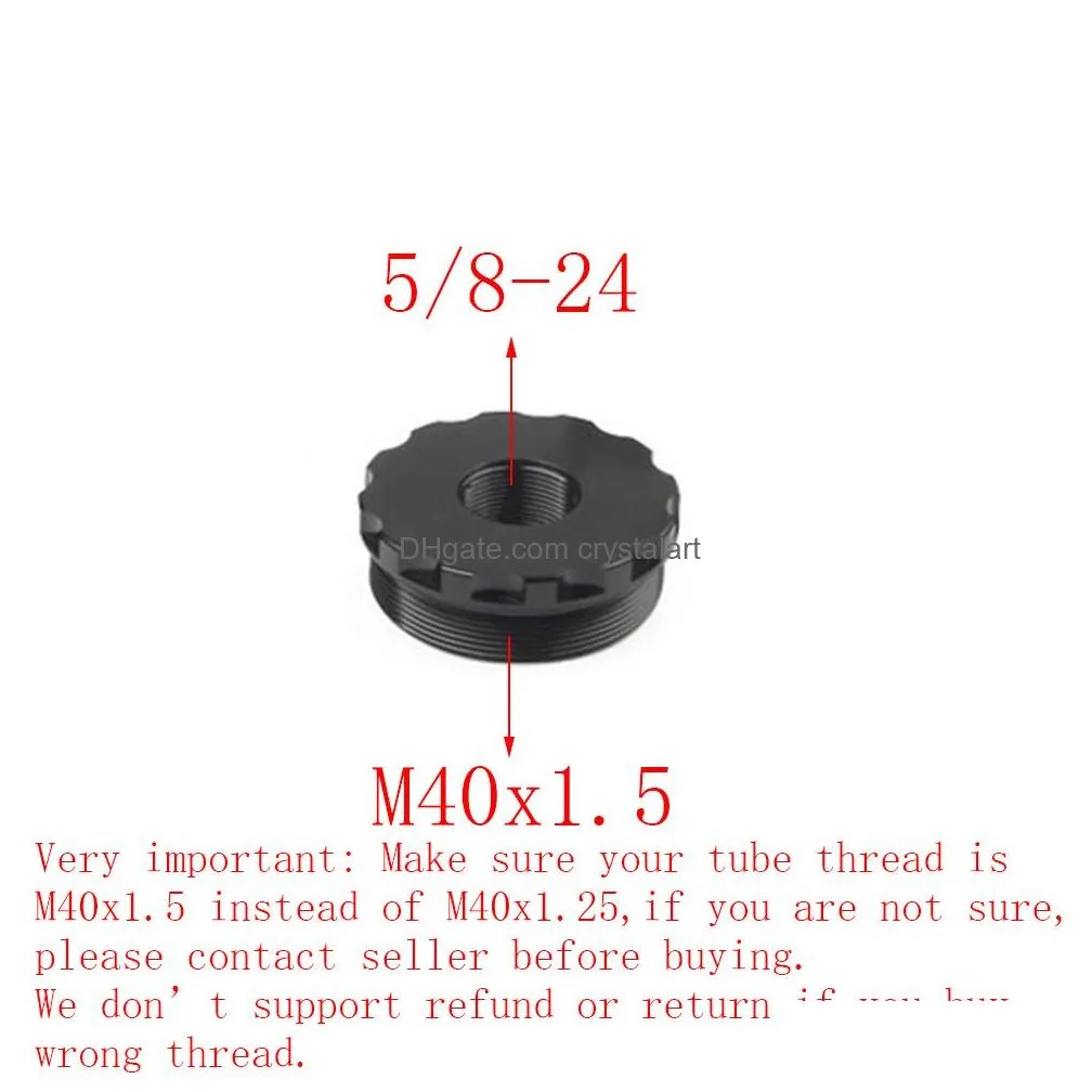 outer thread m40x1.5 inner thread 1/2-28 or 5/8-24 fuel filter black aluminium end cap cover for 1.7x10 inch solvent trap