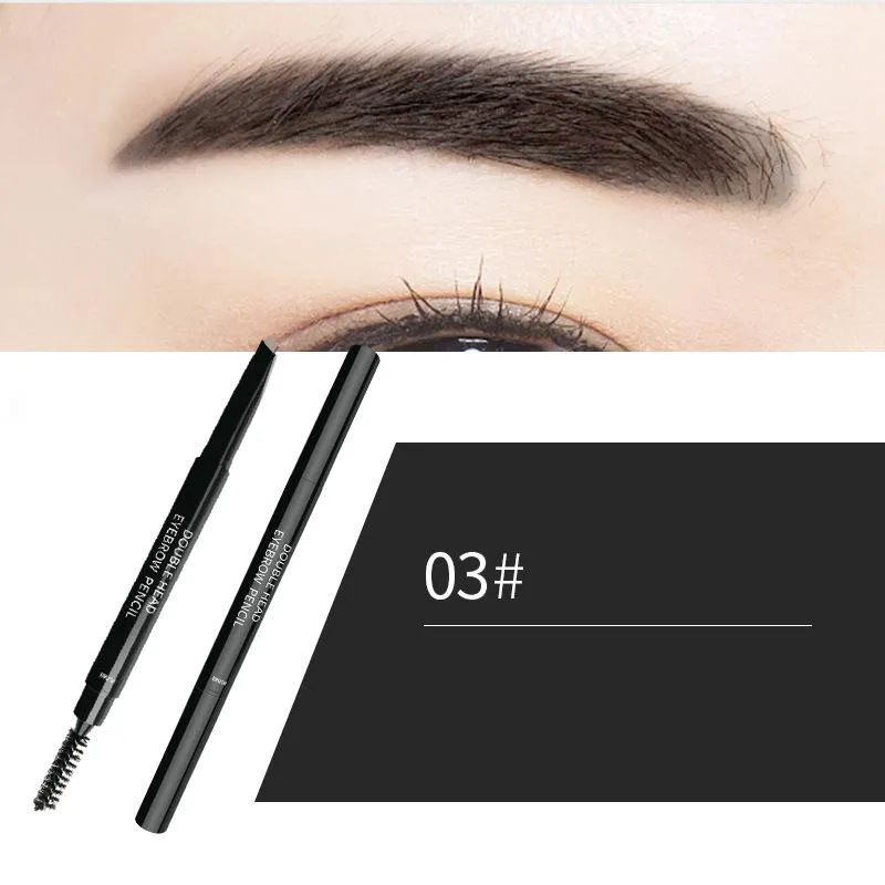 vlonca double head eyebrow pencil automatically rotates 1.5mm thin core is not easy to stain beginners