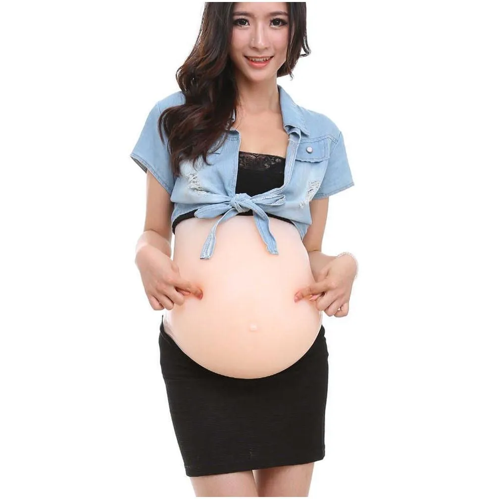 other fashion accessories hollow silicone false belly studio actor plays pregnant womans pregnancy skin imitation 0wtg