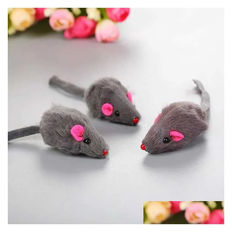 dog toys chews false mouse cat pet toys cat long-haired tail mice with sound rattling soft solid interactive sound squeaky toy for cats