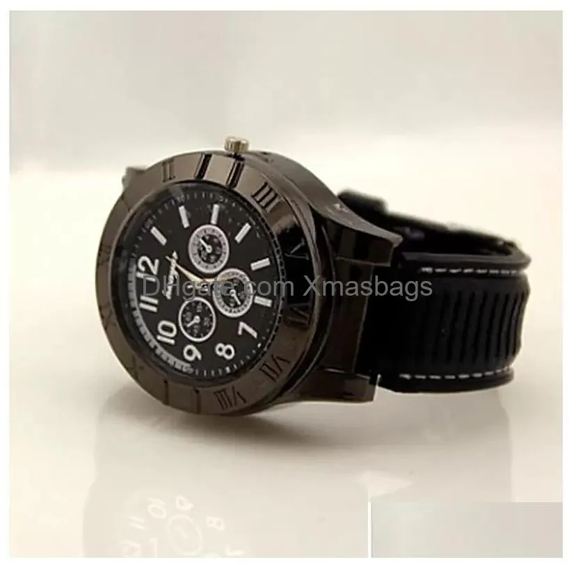 creative mens watch rechargeable watch electric lighter usb metal watchs cigarette torch lighters inventory wholesale