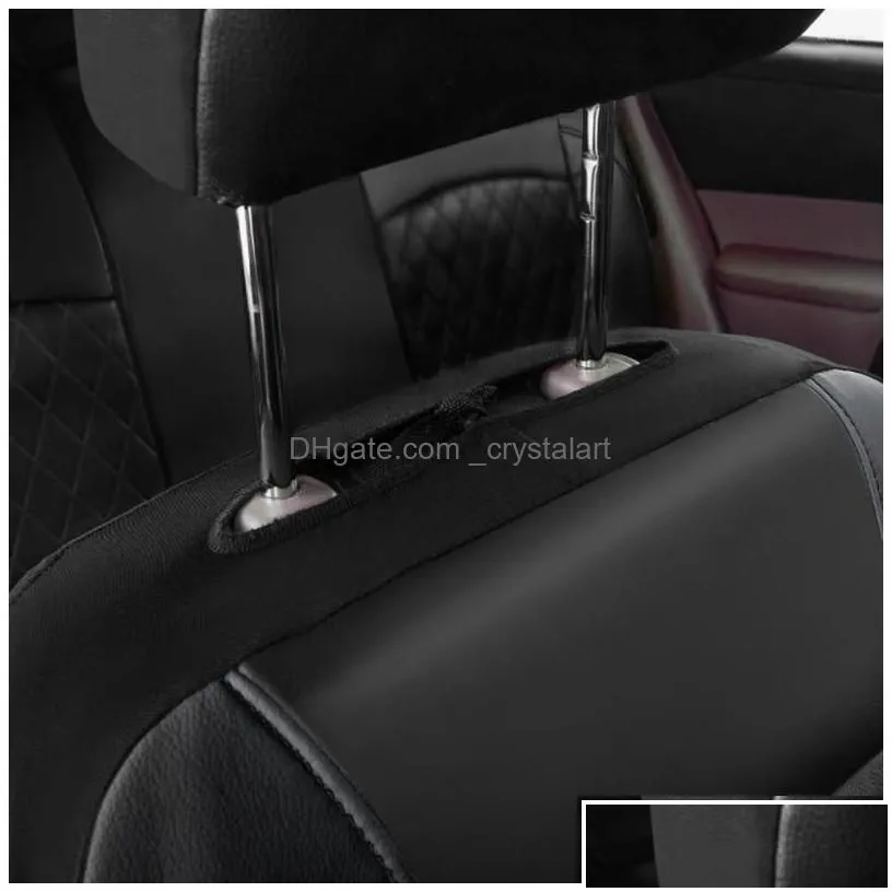 Car Seat Covers Car Seat Ers Ers Pu Leather Er Set Waterproof Fl For Mobile Protector Compatible Interior Accessories Drop Delivery Mo Dhkap