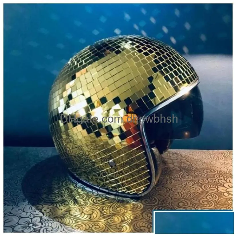 motorcycle helmets disco ball helmet unique cool stunning drop delivery automobiles motorcycles accessories ot5na