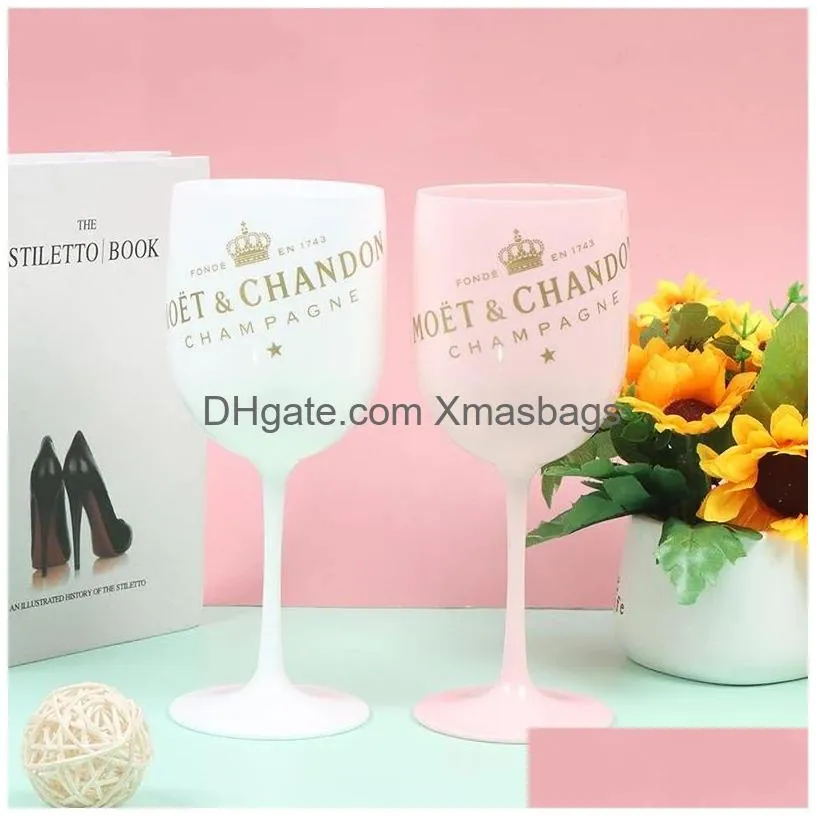 480ml wine plastic glass party white champagne double door cocktail glass champagnes flute 8cm inventory wholesale