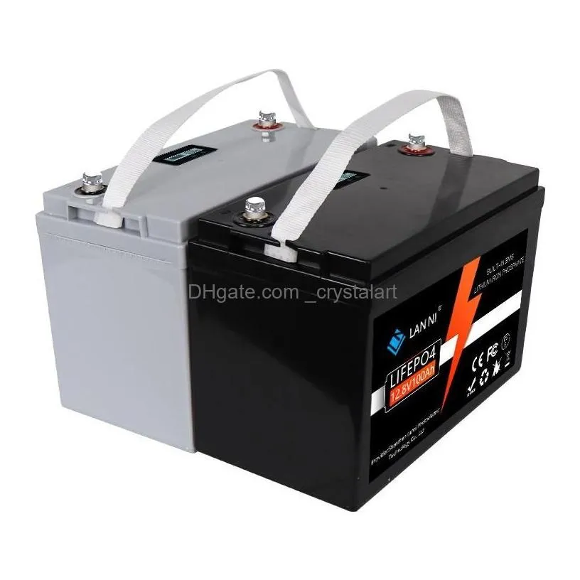 Electric Vehicle Batteries Lifepo4 Battery 12V100Ah Has Built-In Bms Display Which Can Be Used For Mobile Phone Golf Cart Forklift Ca Dhrpz