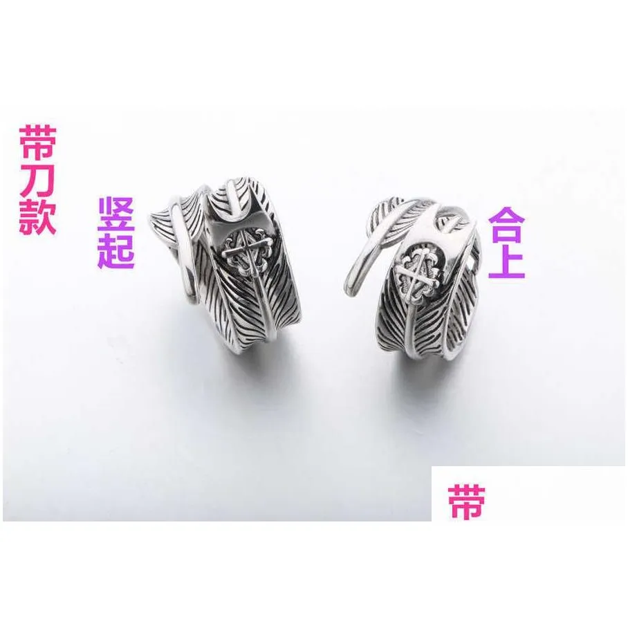 according to chu qiao zhao liyings same blade ring is made of pure sier. the fingertips concealed designerss womens anti wolf