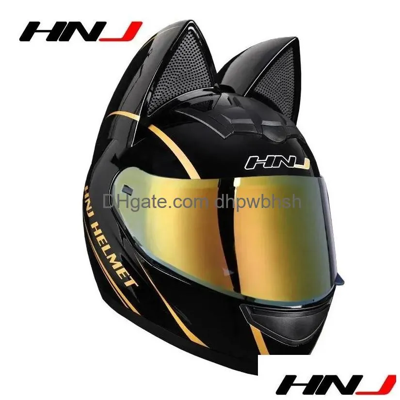 motorcycle helmets helmet men women casco moto ear personality fl face motor motocross capacete casque black drop delivery automobiles