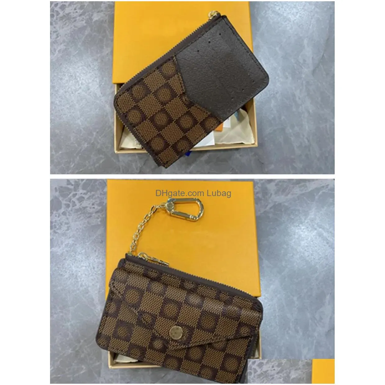 m69431 card holder recto verso designer fashion womens mini zippy organizer wallet coin purse bag belt charm key pouch pochette accessoires original