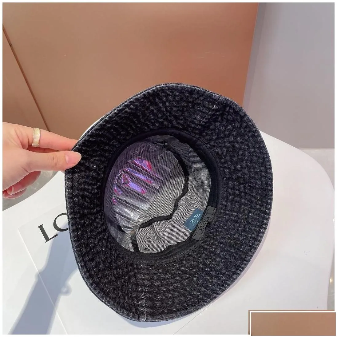 wide brim hats women luxury designer p woman washed and aged  bucket hat 22ss autumn casquette man drop delivery fashion accesso