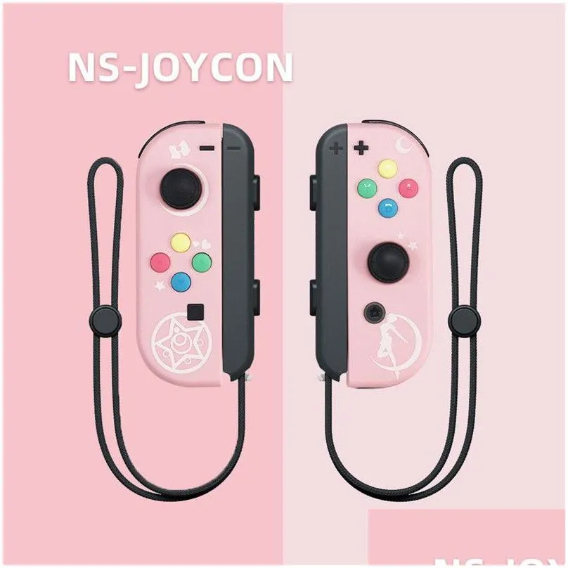 wireless bluetooth gamepad controller for switch console/ns switch gamepads controllers joystick/nintendo game joy-con with hand rope