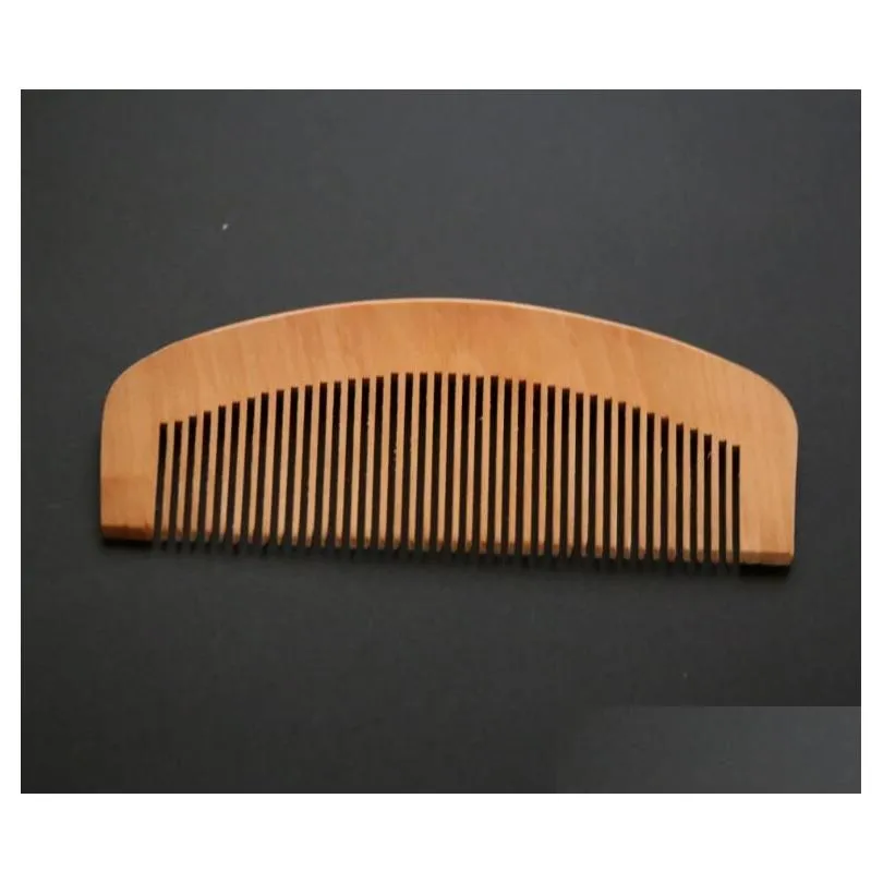 80pcs no logo 13cm handmade peach anti static hair comb for women male static natural