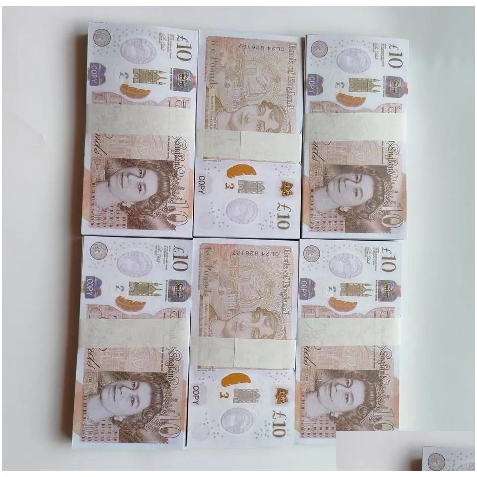 Novelty Games Prop Money Copy banknote party fake money Toys Uk Pounds Gbp British10 20 50 EUR Commemorative ticket faux billet Notes Toy For Kids Children Gifts