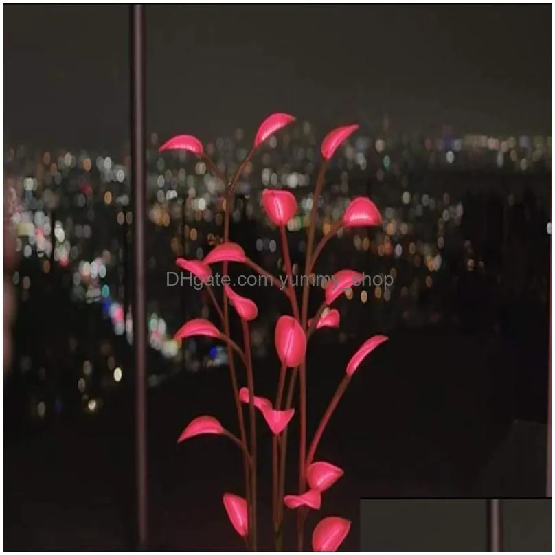 the magical led houseplant indoor color luminous green plant plastic dectrition for home beautiful fast drop decorative flowers 307b