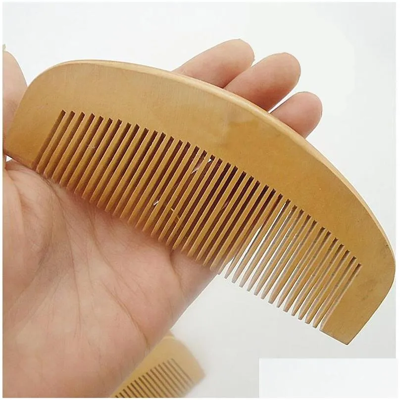 80pcs no logo 13cm handmade peach anti static hair comb for women male static natural