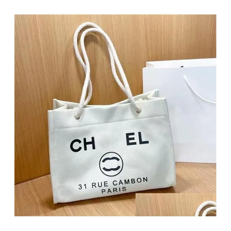 channel designer outdoor bags fashion c+c correct letter large stereoscopic natural eco friendly handbag beach bag cotton canvas tote bag size