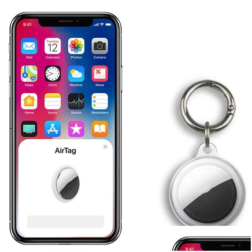 2023 new transparent airtag trackers case loop soft tpu silicone protective cases anti-lost device finder keychain tracker protect