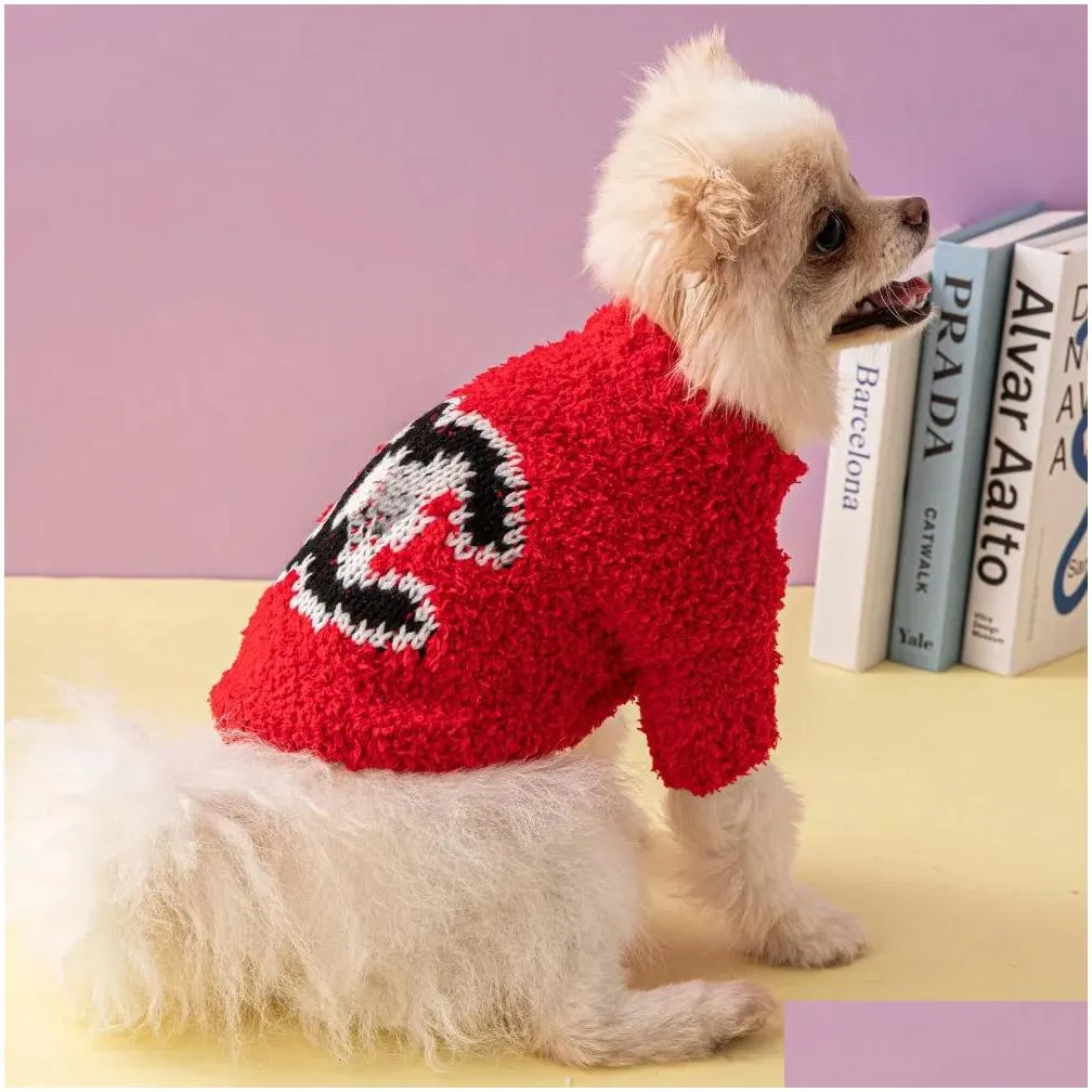 fashion dog apparel designer dog clothes winter warm pet sweater turtleneck knit coat thick cats puppy clothing