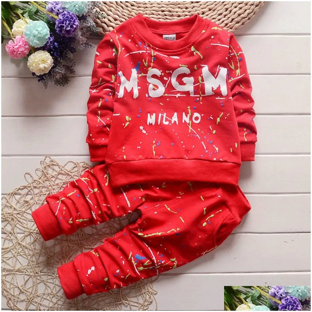 toddler baby boys 2pcs tracksuits t shirt pants kids sportswear clothes children clothing autumn clothing 1 4years