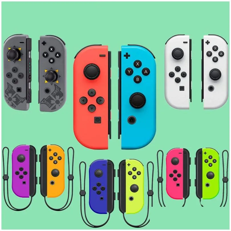 wireless bluetooth gamepad controller for switch console/ns switch gamepads controllers joystick/nintendo game joy-con with hand rope