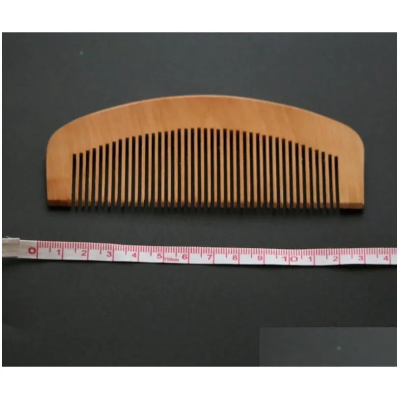 80pcs no logo 13cm handmade peach anti static hair comb for women male static natural