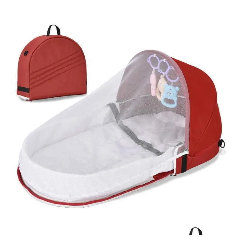 sleeping baby bed cribs newborns nest travel beds foldable babynest mosquito net bassinet infant sleeping basket for 0-24month