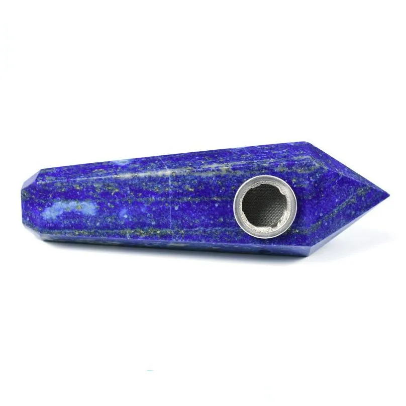 natural lapis lazuli crystal pipe hexagonal prism foreign simple modern factory direct sales