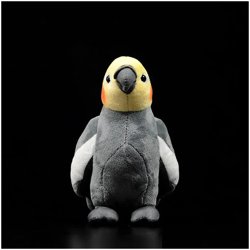 Plush Dolls P Dolls 18Cm Small Real Life Yellow Cockatiel Toys Soft Parrot Stuffed Birds Animal Toy Christmas Gifts For Kids 221103 Dr Dhjod