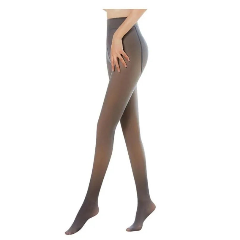 sports socks winter warm pantyhose women super elastic black slim for casual fashion plus velvet thick tights 2021