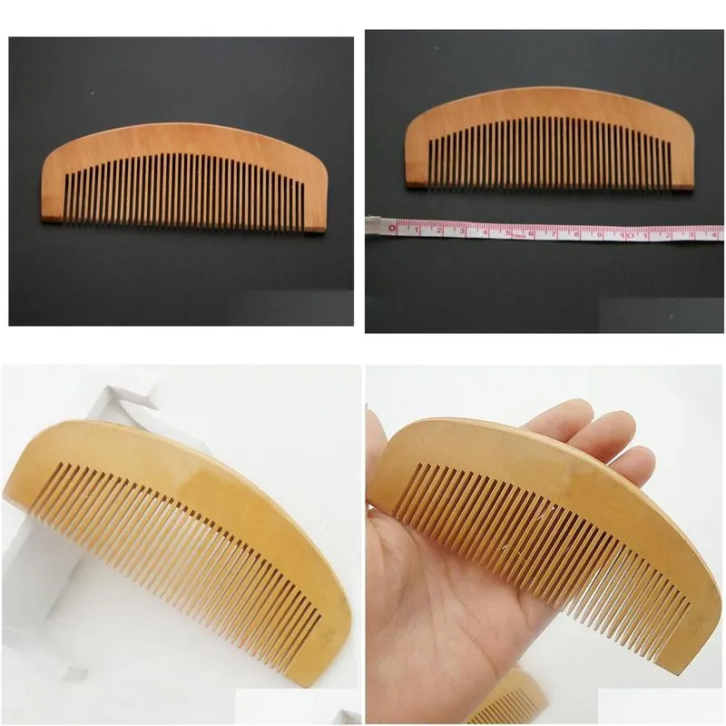 80pcs no logo 13cm handmade peach anti static hair comb for women male static natural