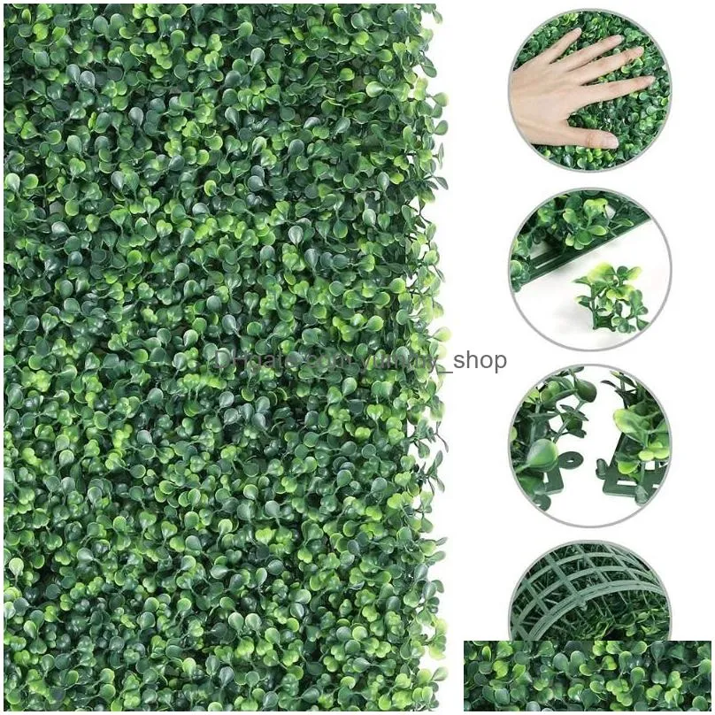 artificial plant wall lawn panels fence home garden backdrop decor green carpet grass jungle party supplies fake mat decorative fl273d