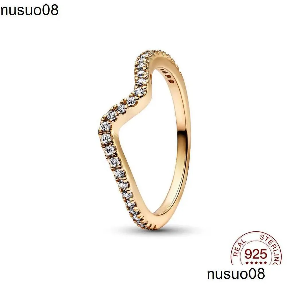 Band Rings 925 Sterling Sier Heart Shine Zircon Ring Sunlight Moon Fashion Original Jewelry Lovers Gift J230602 Drop Delivery Dh2Kn