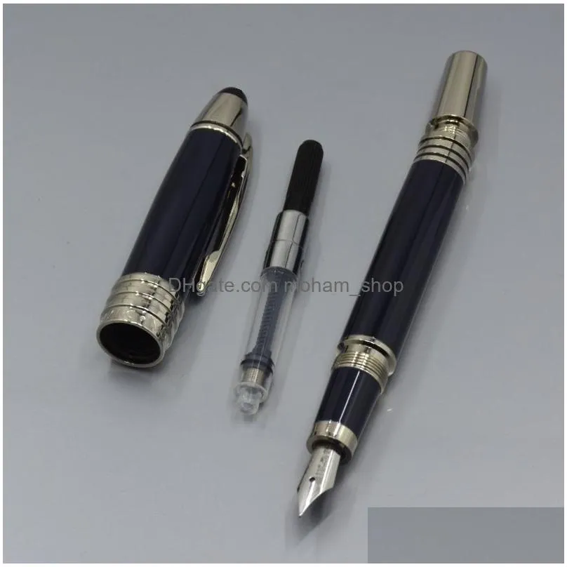 wholesale many style - john kennedy dark blue metal rollerball pen ballpoint pen fountain pens office school supplies with jfk serial