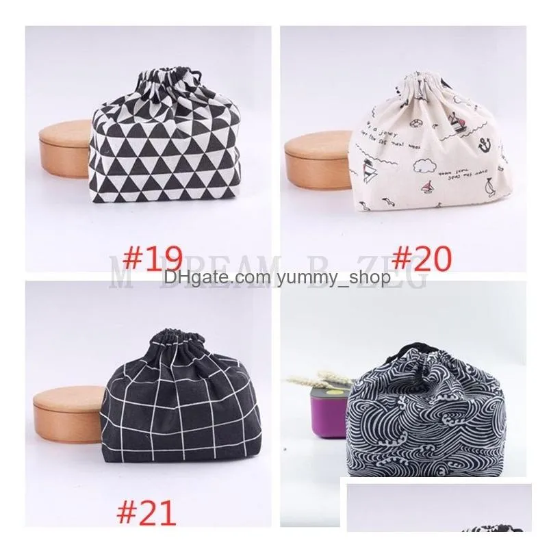 japanese style lunch box bag 22 styles drawstring lunch bag bento pouch portable lunch box storage for travel picnic outdoor